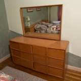Mid-Century Modern Dresser with Mirror by Heywood Wakefield