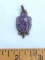 Beautiful Purple Stone Pendant with Sterling Silver Casing