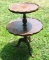 Vintage Mahogany 2 Tier Pie Crust Edge Dumb Waiter