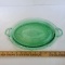 Vintage Green Glass Platter