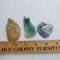 Lot of 3 Beautiful Large Stone Pendants