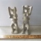 Lot of 2 Vintage Soapstone Figurines, Kenya