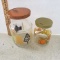 Lot of 2 Retro Jars With Metal Lids