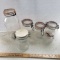 Lot of Vintage Glass Jars with Bail Wire and Rubber Seals