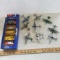 Lot of 9 Diecast Airplanes and Pack of Cars