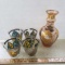 Vintage Decanter Made in Germany and 4 Glasses Georges Briard