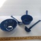 Lot of Blue/White Speckled Enamelware Pieces