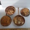 Lot of 4 Copper Pans and Molds