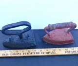 Lot of 2 Antique Cast Iron Sad Irons