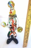 Vintage Murano Glass Juggling Clown