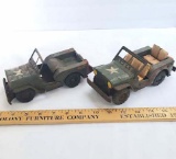 Vintage Tin Lucky Star Jeep Toys
