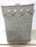 Vintage Wicker Laundry Hamper with Lid