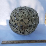 Vintage Decorative Metal Sphere With Latch