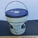 Vintage Sunnyfield Pure Lard Bucket with Lid, 8 Lbs.