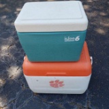 Lot of 2 Coolers, Teal Igloo 6 and Gott Clemson