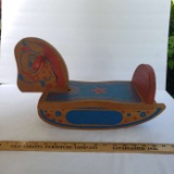 Vintage Wood Rocking Horse Toy