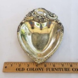 Silver-Plate Heart Shaped Pin Dish