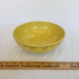 Vintage Hall’s Superior Yellow Bowl with Gold Trim