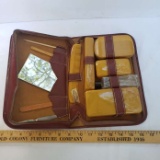 Vintage Men’s Travel Kit, Bakelite with Genuine Leather Case