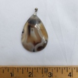 Large Stone Pendant with 18KGP Attachment