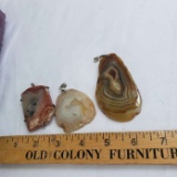 Lot of 3 Beautiful Large Stone Pendants