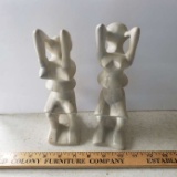 Lot of 2 Vintage Soapstone Figurines, Kenya