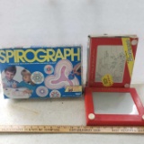 Vintage Spirograph and Etch a Sketch