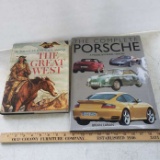 Lot of 2 Coffee Table Books, The Complete Porsche, The Great West