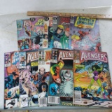 Box Lot of 10 Justice League and Avengers Vintage Comic Books