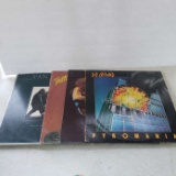 Lot of 4 Vintage Vinyl Record Albums, Van Halen, Ted Nugent, Def Leppard