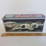 Vintage Hess Helicopter in Box with Motorcycle and Cruiser