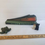Resin 3D Look Fossil Express Train, Vintage Toothpick Holder and Turtle