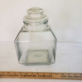 Vintage Square Apothecary Style Jar
