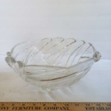 Large Heavy Glass Decorative Display Bowl