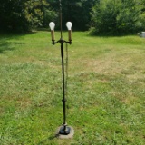 Early Cast Floor Lamp w/ Marble Accents