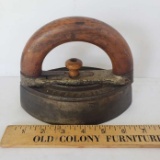 Antique Howell Co Iron with Wood Handle