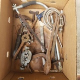 Box Lot of Tools, including C Clamps