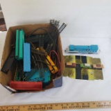 Box Lot of Train Tracks and Some Accessories