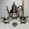 Beautiful Wm Rogers Teapot with Silver Plated Creamer & Sugar