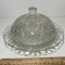 Pressed Glass Domed Butter Dish