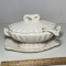 Ivory Ceramic Gravy Dish with Ladle