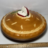 2 pc Ceramic Pie Dish with “Apple Pie” Lid