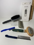 Lot of Pet Brushes, Combs & Nail Grinder
