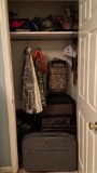 Excellent Closet Lot of Hunting Coats, Boots, Accessories, Suitcases & Misc
