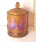 Indiana Glass Harvest Grape Carnival Biscuit Barrel w/ Lid