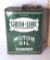 Vintage Green-Lube Motor Oil Advertisement Can