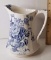 Blue & White Vintage Alfred Meakin Pitcher “Charlotte”