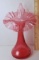 Fenton Jack-in-the-Pulpit Cranberry Glass Vase