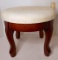 Mahogany Foot Stool with Soft Upholstered Top