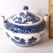 Vintage Wedgwood Blue Willow Sugar Bowl with Lid